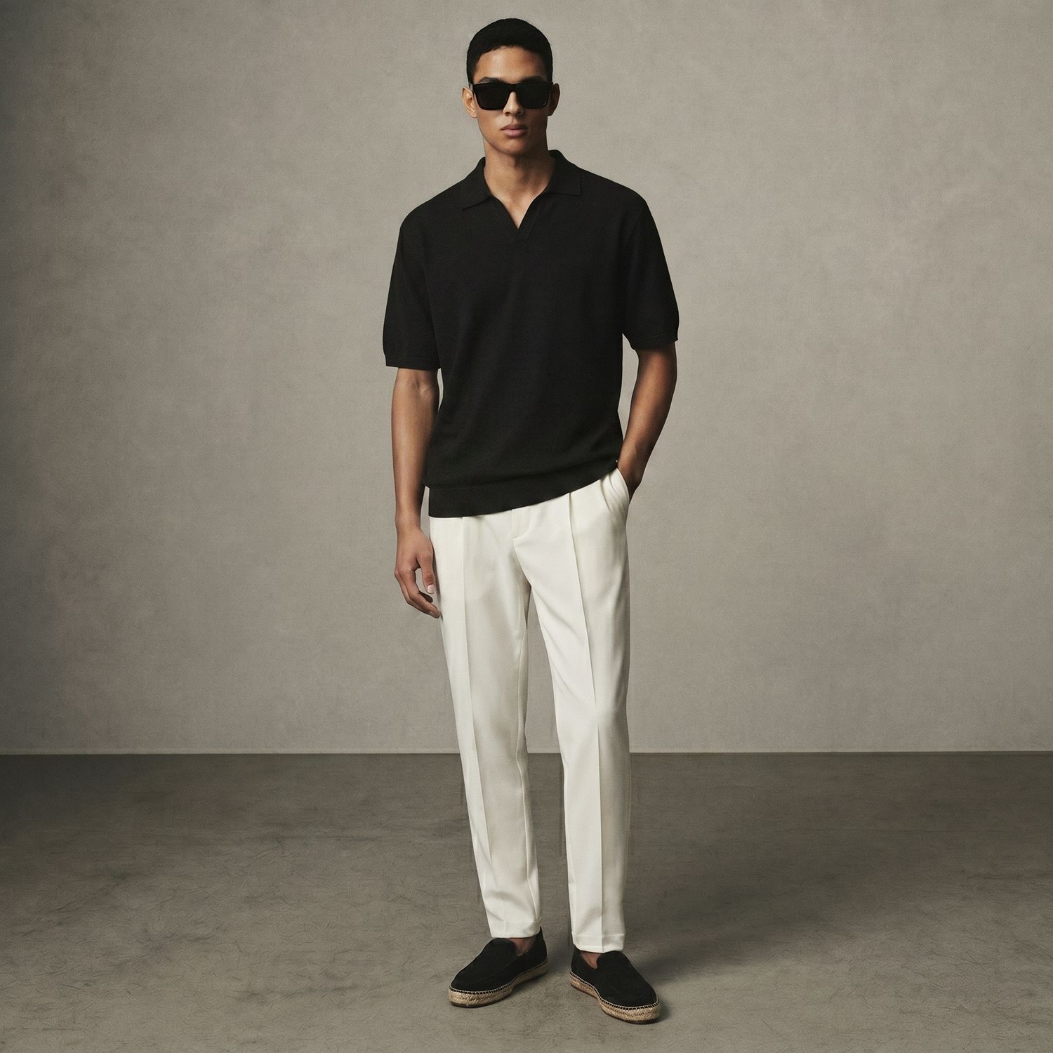 Open collar Polo and Pants