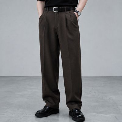 Zip Polo and Pleated Trouser