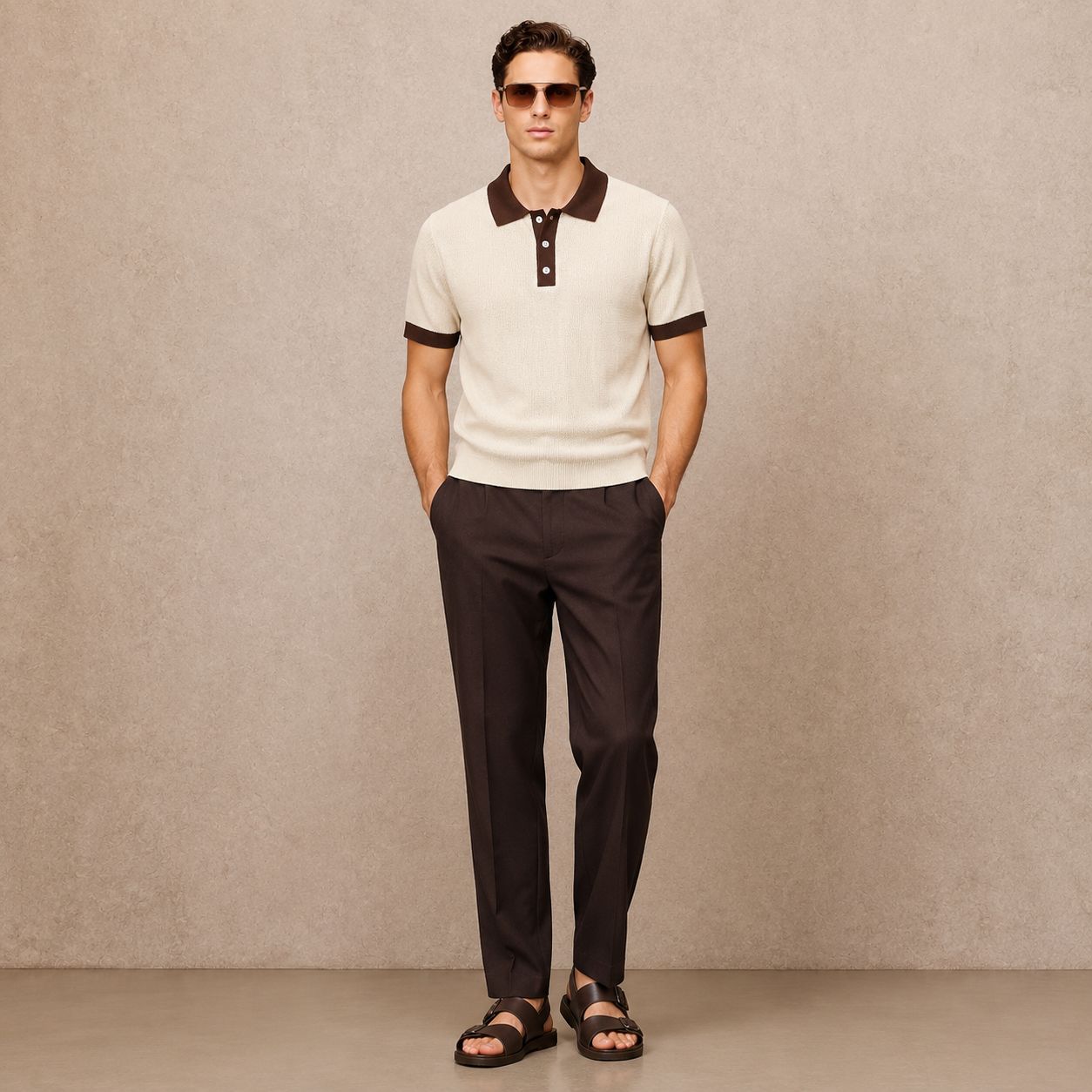 Tip polo and pants