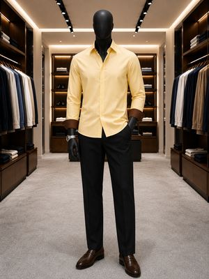 Contrast Cuff  Shirts