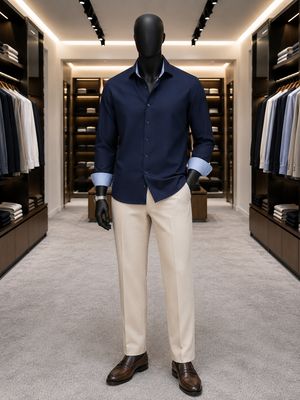 Contrast Cuff  Shirts