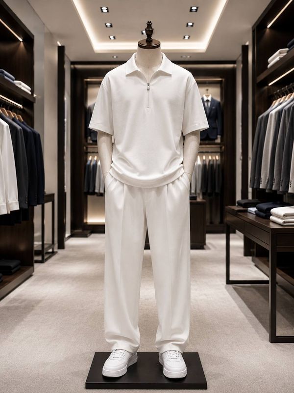 Top Zip Polo Set