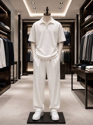 Top Zip Polo Set
