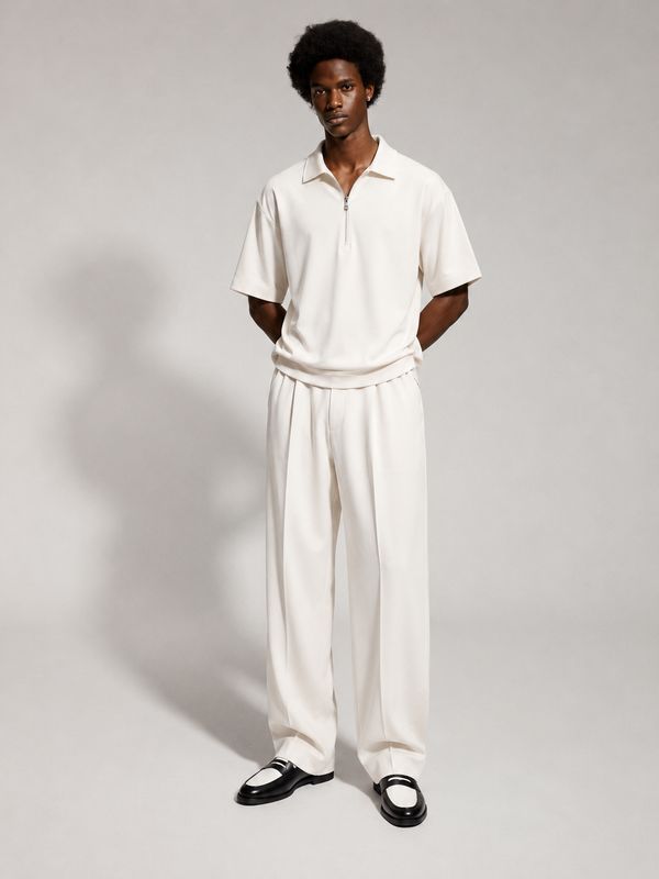 Top Zip Polo Set