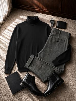 Turtle-neck and Pants