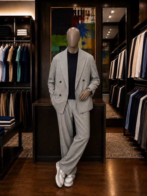 Relaxed Wool Suit Set