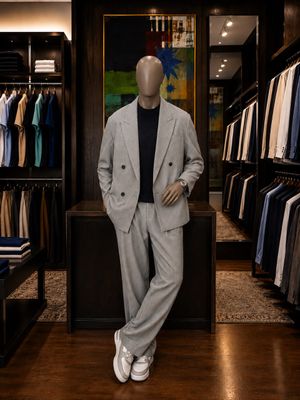 Relaxed Wool Suit Set