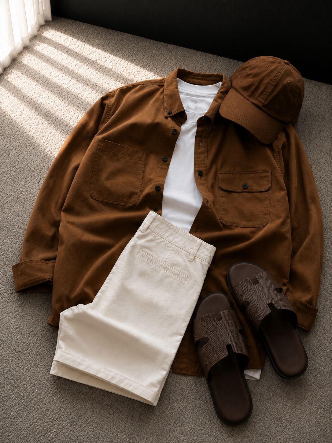 Cotton shirt and Chino shorts