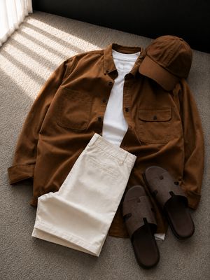 Cotton shirt and Chino shorts