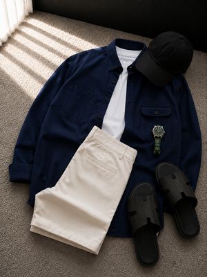 Cotton shirt and Chino shorts