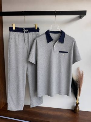Contrast Polo and Sweatpants