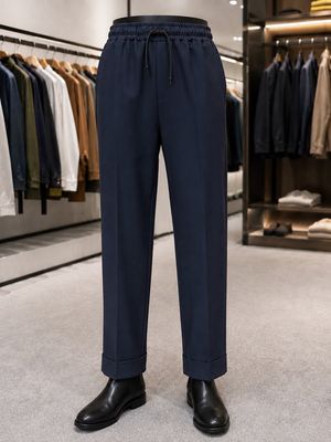 Light Textured Wool Pants