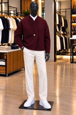 Collarless Single Button Jacket