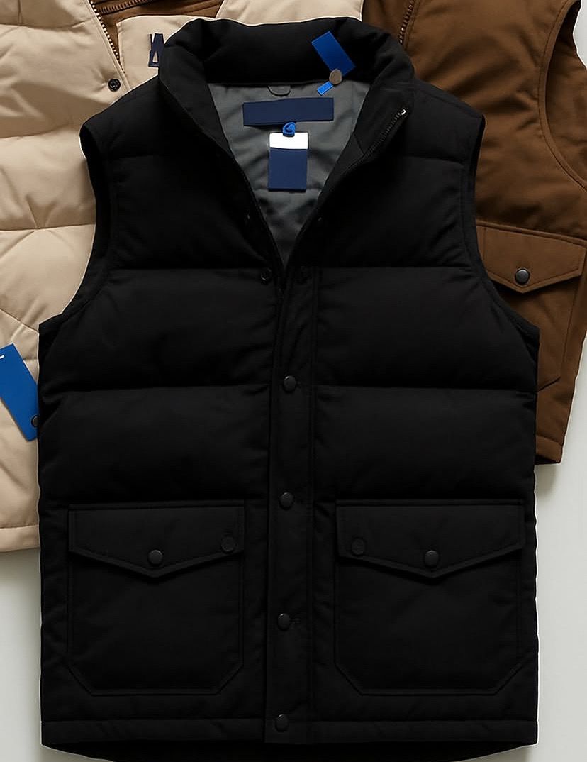 Standard polyester sleeveless puffer jacket