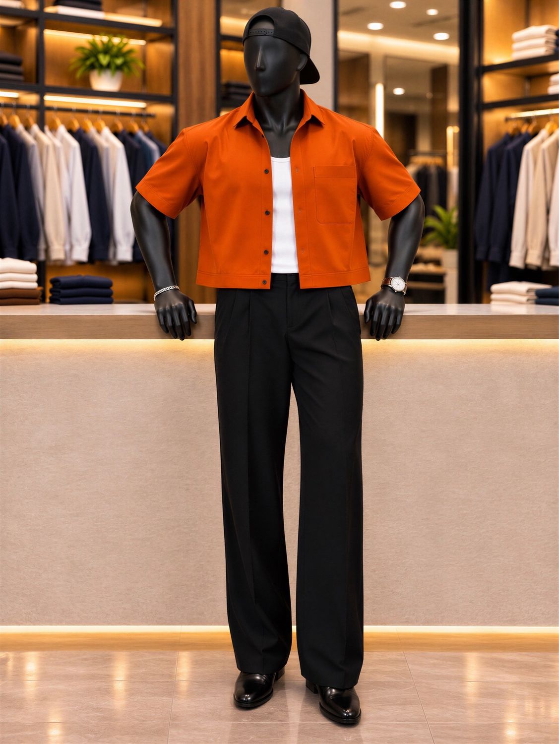 Men’s Cropped Collar Shirt