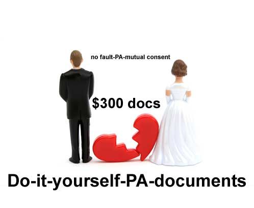 Divorce Documentation for a prose divorce in PA.