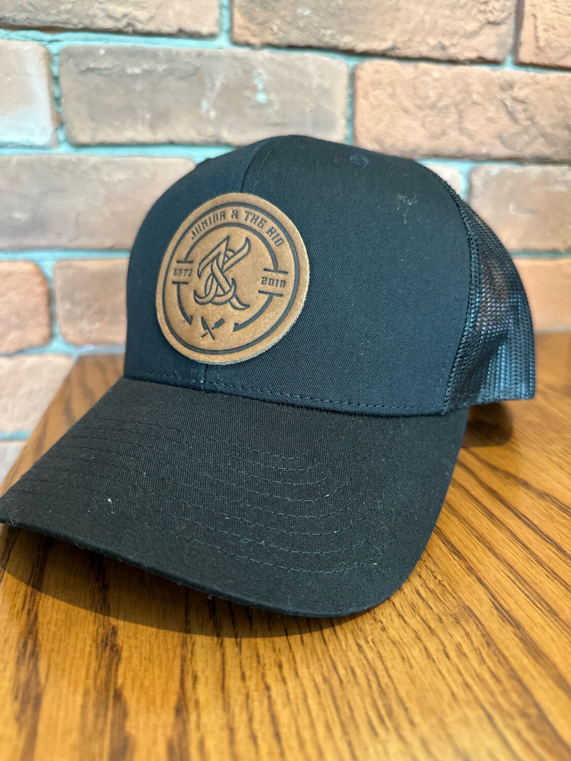 Leather Patch Hat (black)