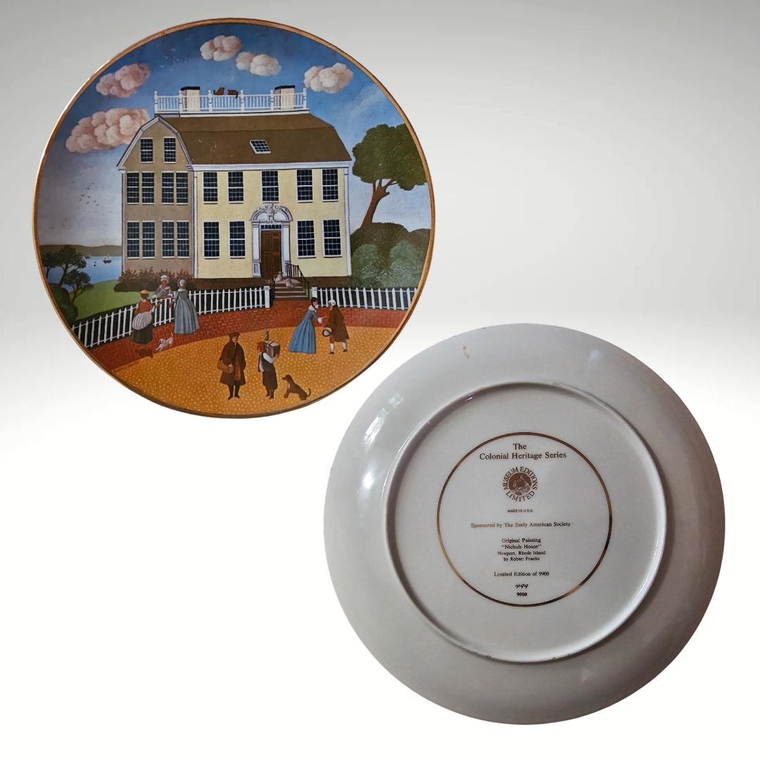 Limited Edition The Colonial Heritage Series Ridgewood Plate: Nichols House Design