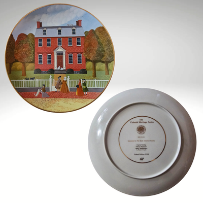 Limited Edition The Colonial Heritage Series Ridgewood Plate: Derby House Design