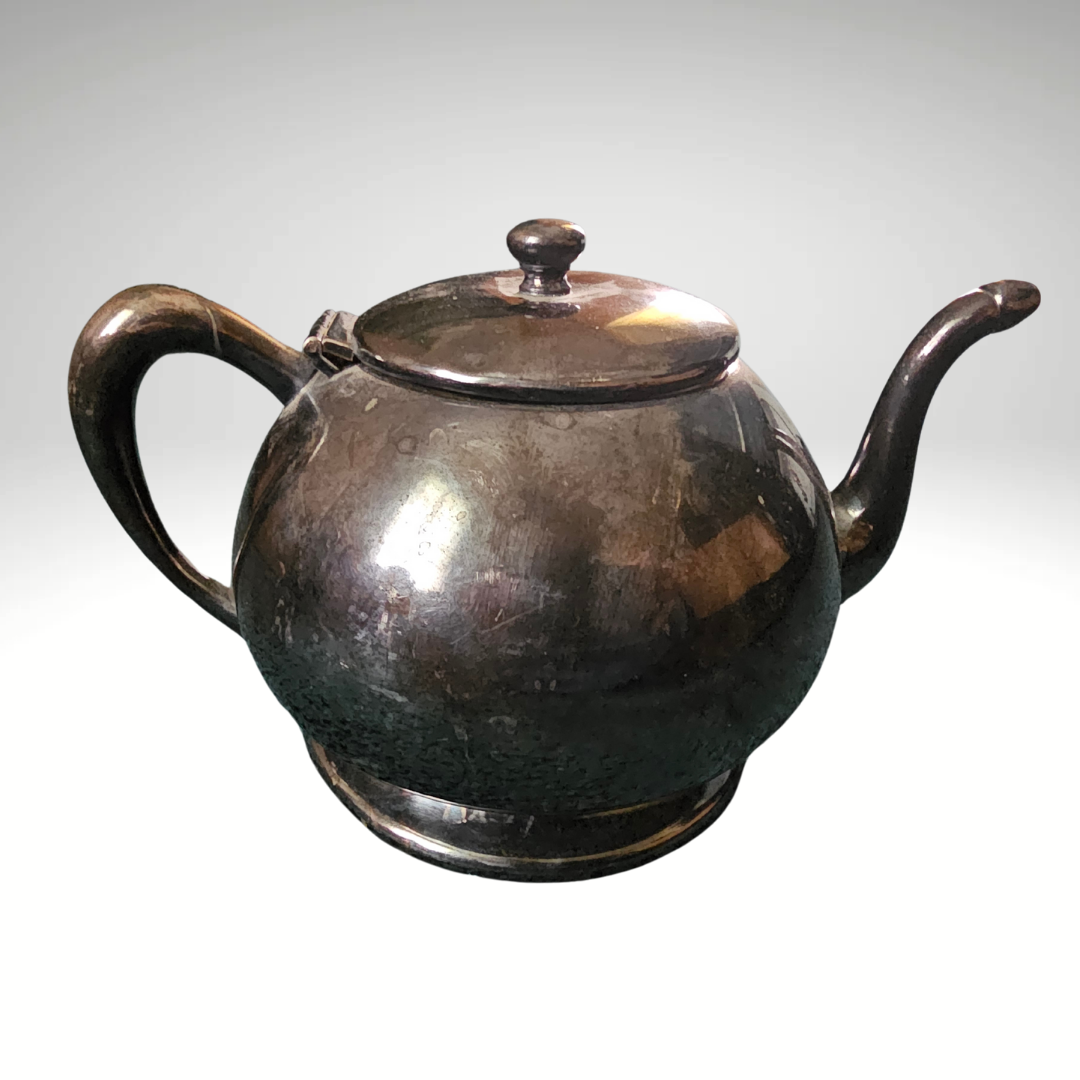 Antique Buck Silver Co Tea Kettle 