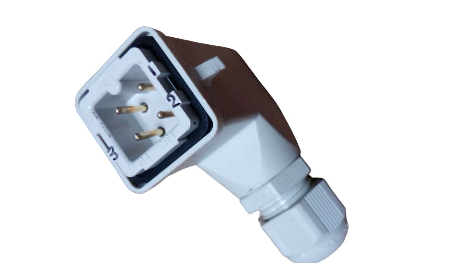 E20675 Prise fixe pour thermostat 3P+T COUDE 90°