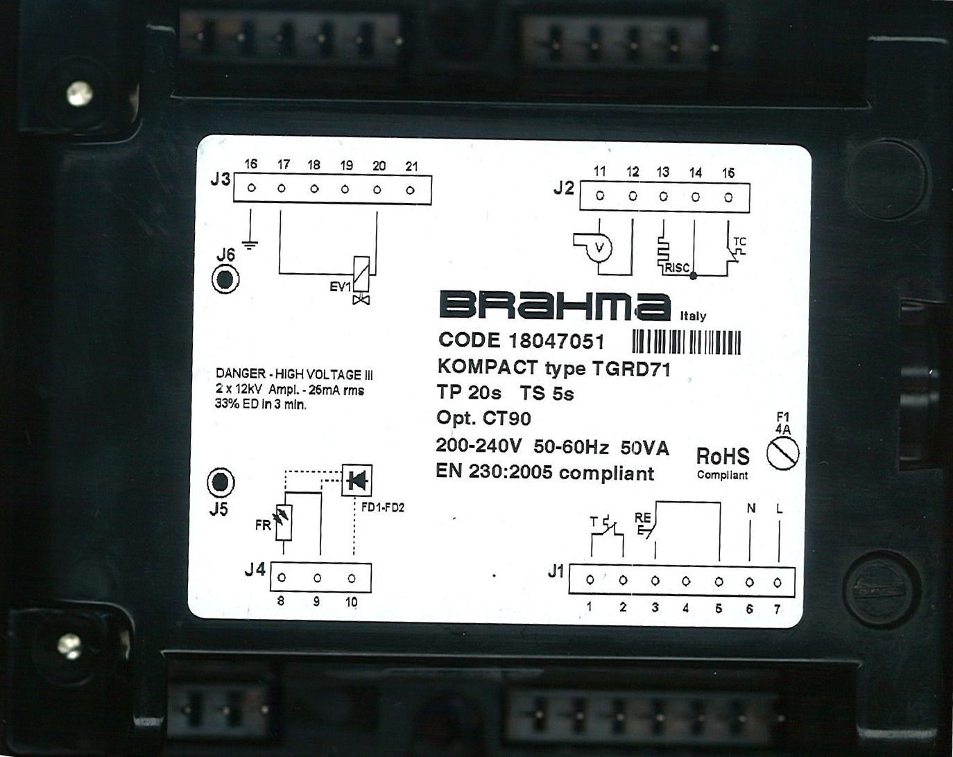 4033.017 Coffret de controle TGRD71