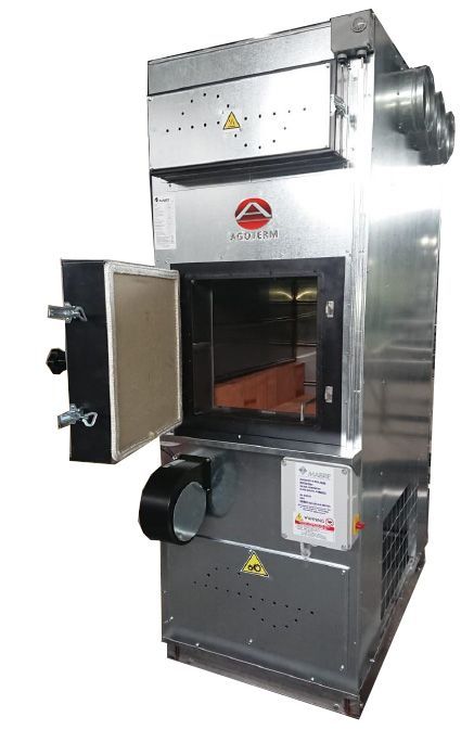 Chauffage a air pulse a bois 40 Kw poele a bois industriel