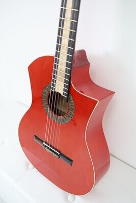 Neues Modell 2024- Flamenco Crossover-Meister-Gitarre - Juan Montes - Modell Cutaway Blanca - Unikat