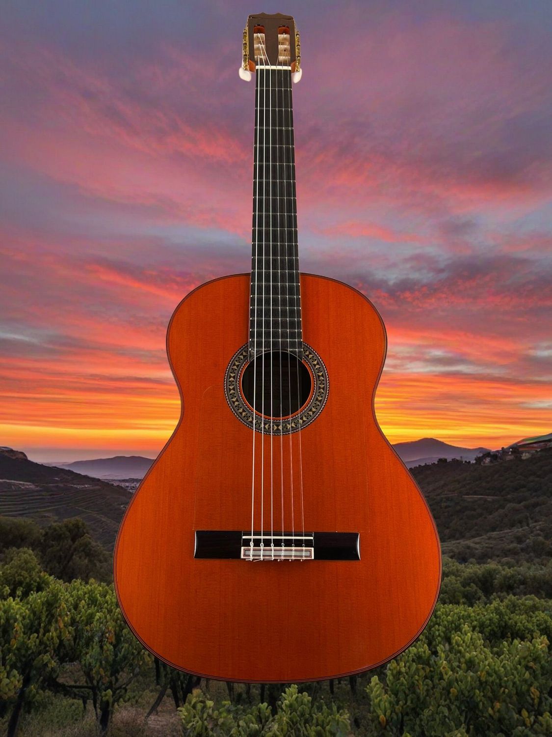 Legendär! Flamenco-Gitarre - Hermanos Conde "Media Luna" Palisander "Paco de Lucia" - signiert