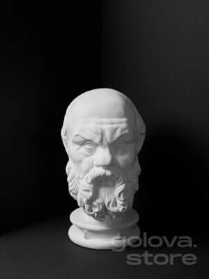 Гипсовая голова (бюст) Сократ (проработанный скульптором)
