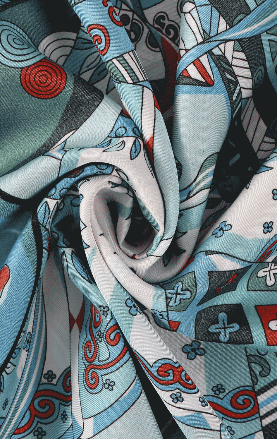 Scarf Chinese Instruments Pink/Blue