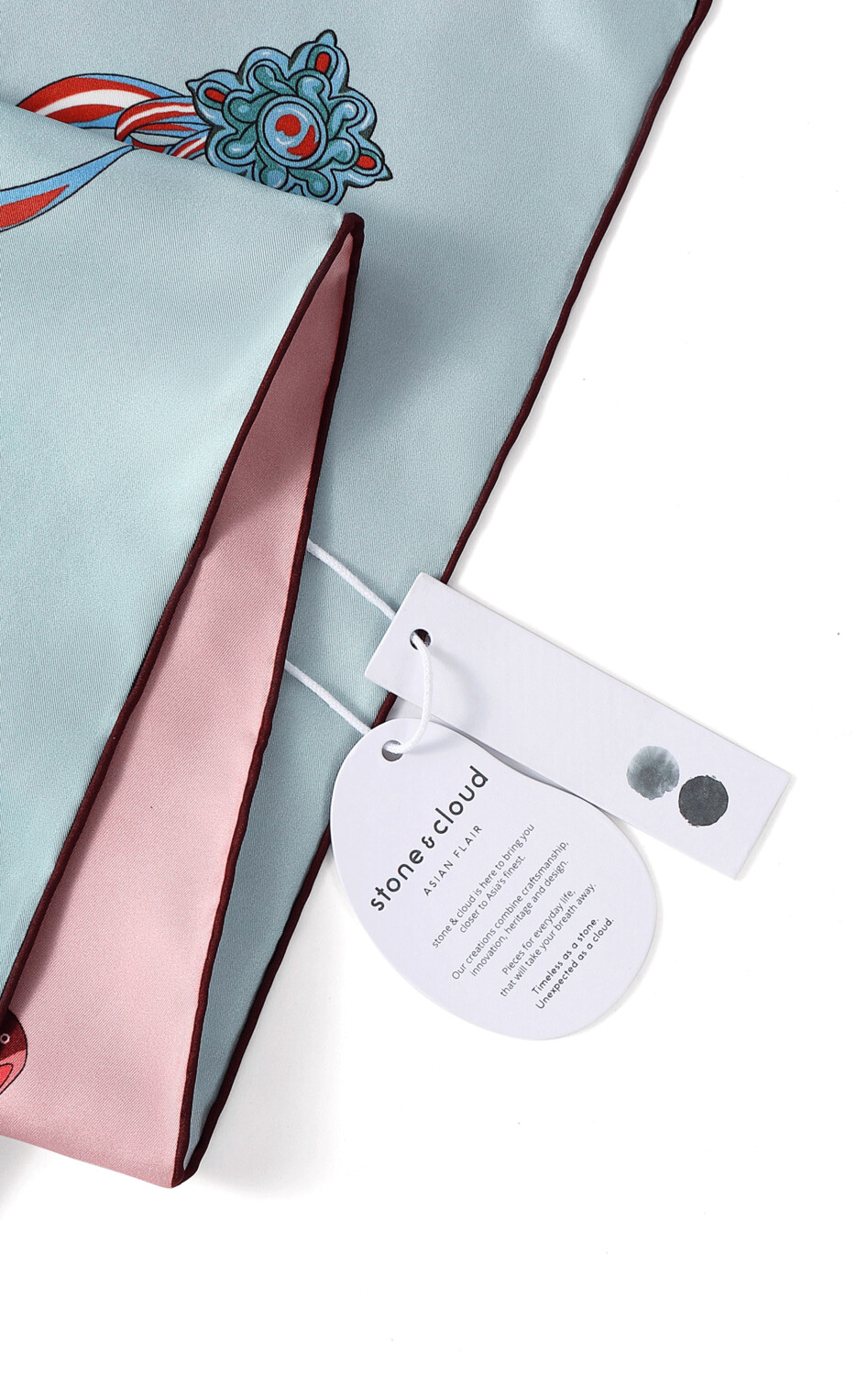 Scarf Chinese Instruments Pink/Blue