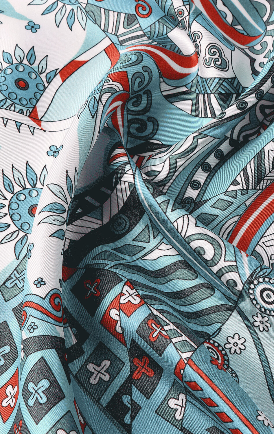 Scarf Chinese Instruments Pink/Blue