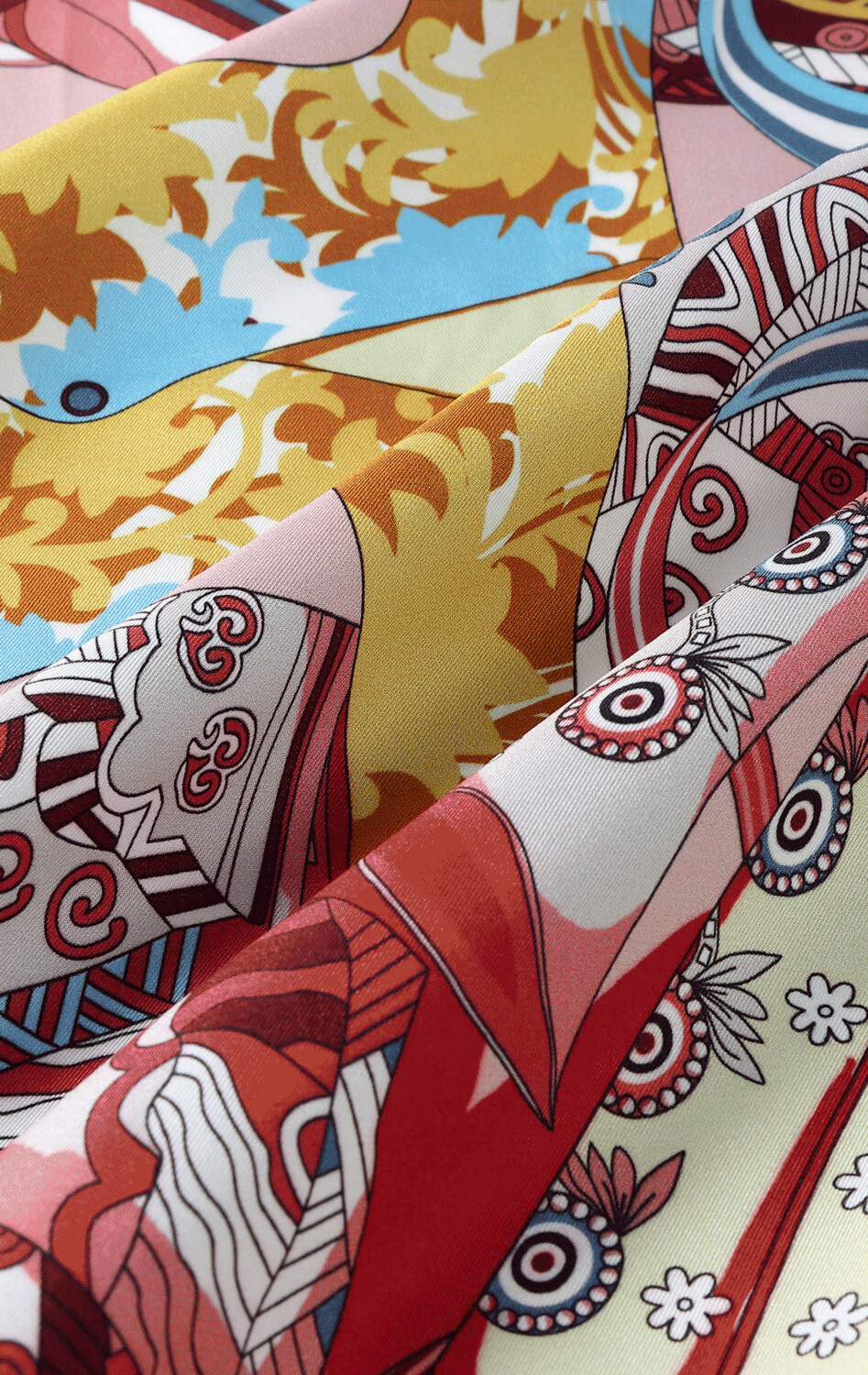 Scarf Chinese Instruments Pink/Blue