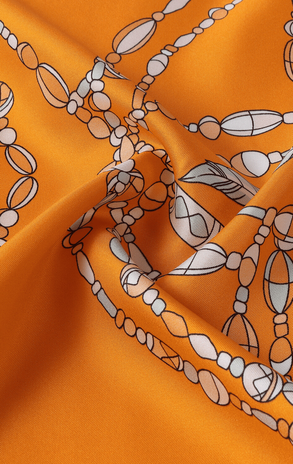 Scarf Bird's Feather Orange/Yellow