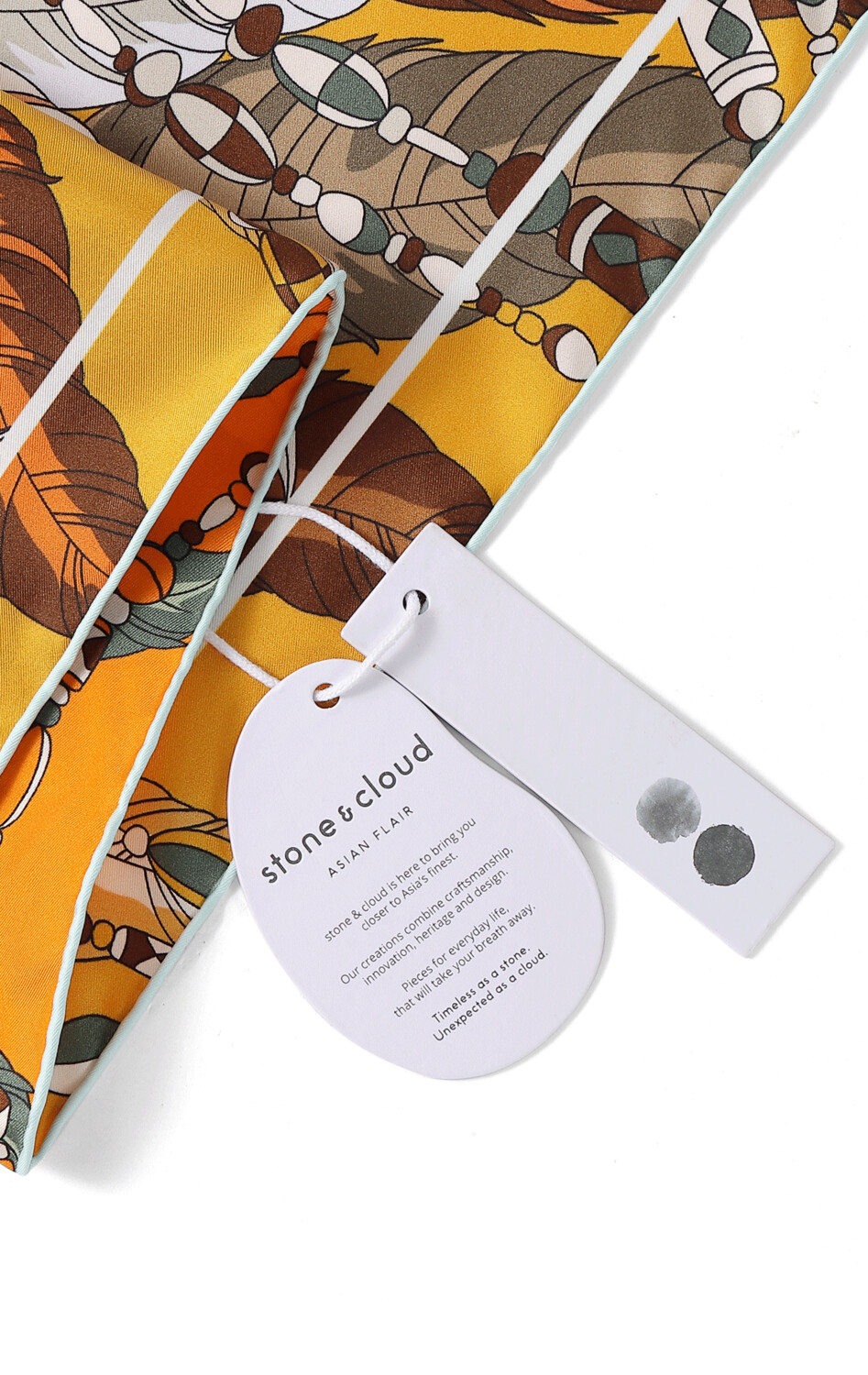 Scarf Bird's Feather Orange/Yellow