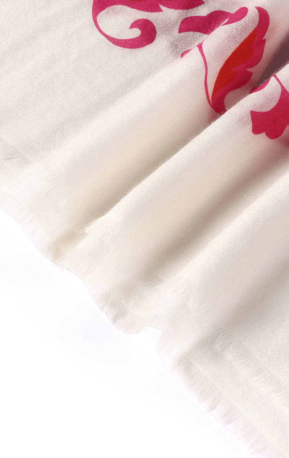 Wool Scarf Chinese Kite Off-White/Red