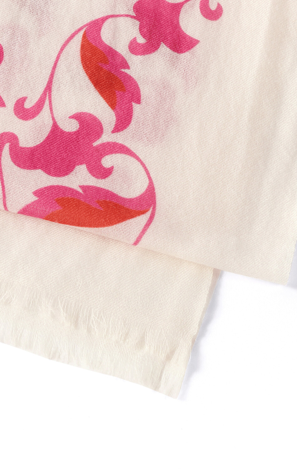 Wool Scarf Chinese Kite Off-White/Red