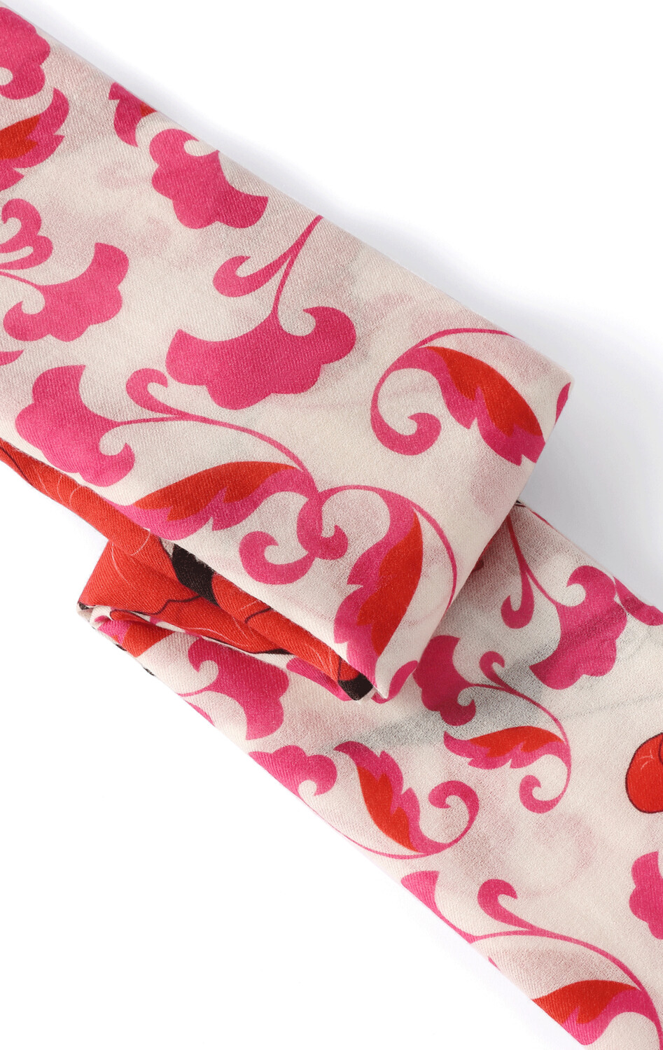 Wool Scarf Chinese Kite Off-White/Red