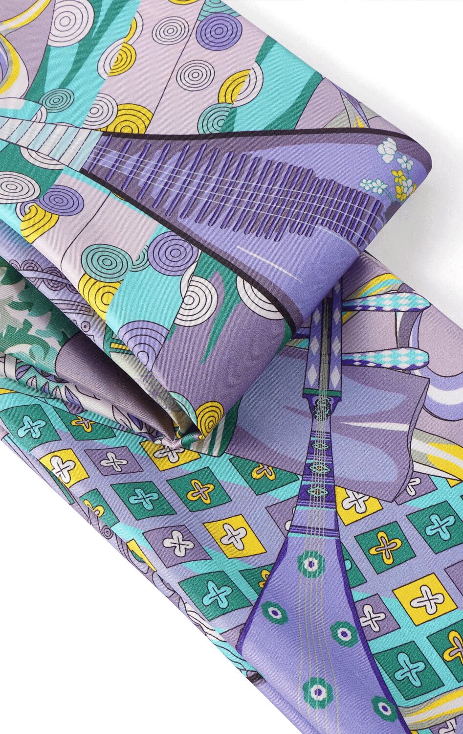 Scarf Chinese Instruments Purple/Blue