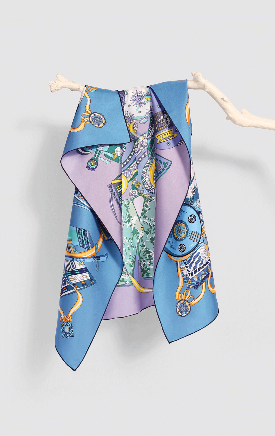 Scarf Chinese Instruments Purple/Blue