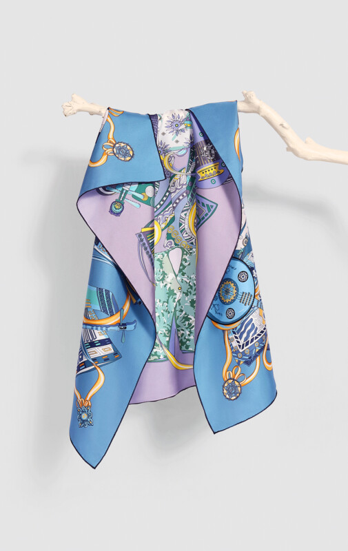 Scarf Chinese Instruments Purple/Blue