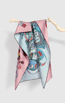 Scarf Chinese Instruments Pink/Blue