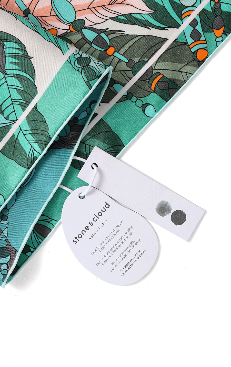 Scarf Bird's Feather Blue/Green