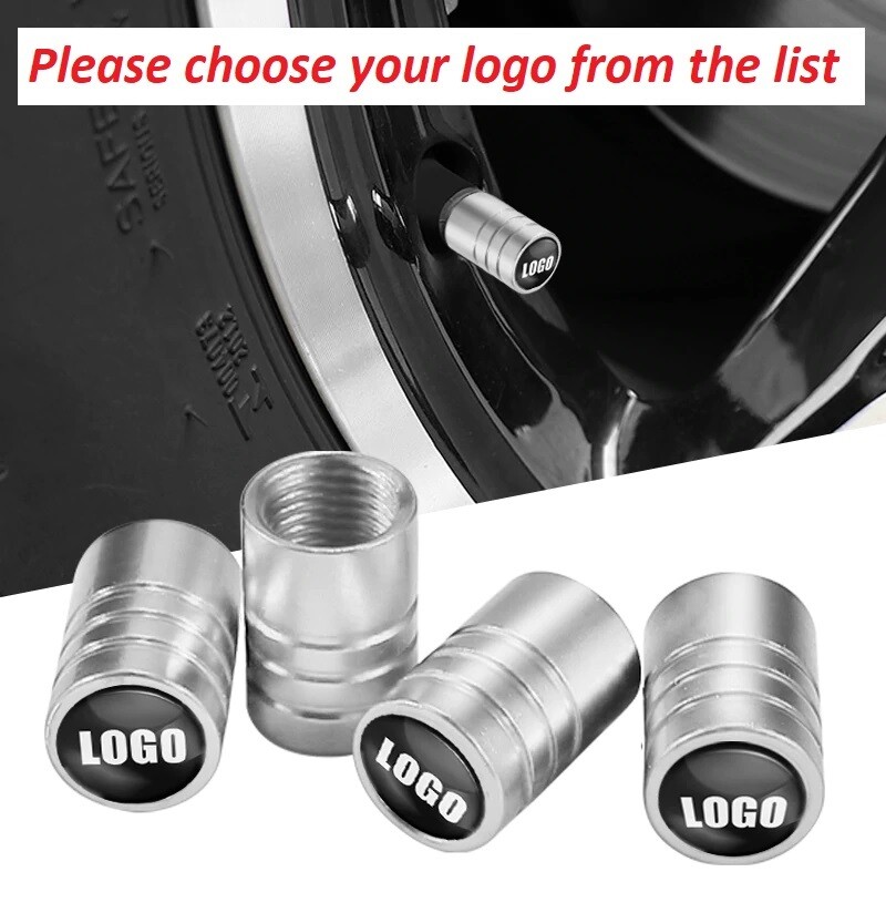 Tyre Valve Cap Sets - CHROME Metal