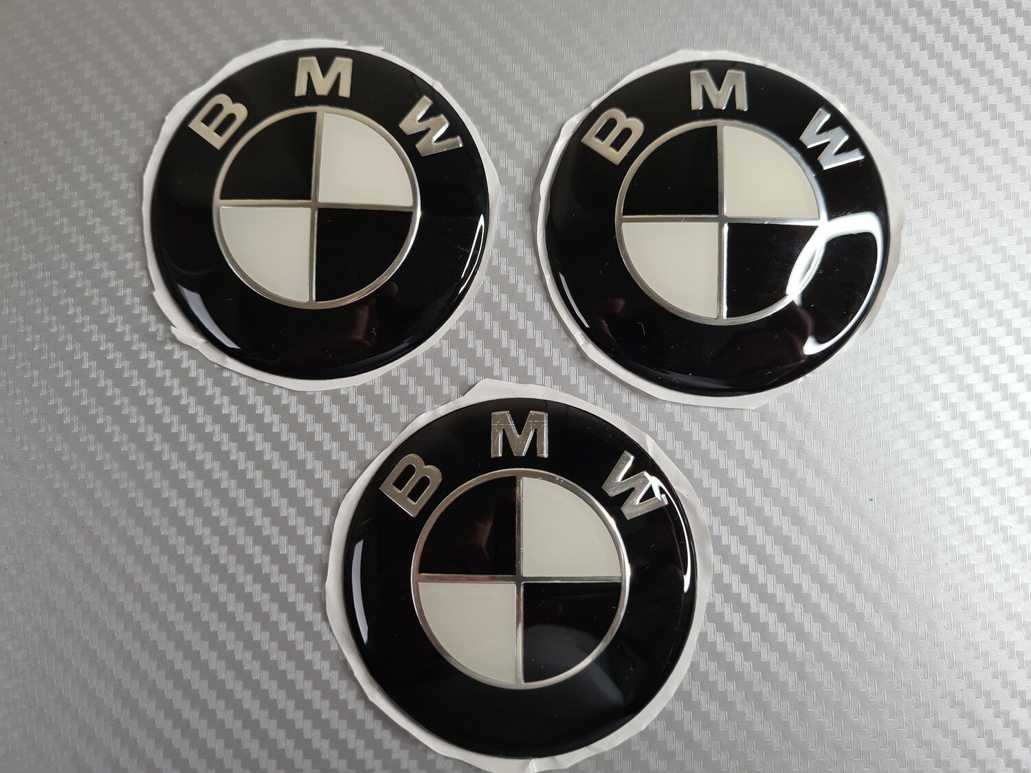 BMW Badge Rear - Self Adhesive - Black/White