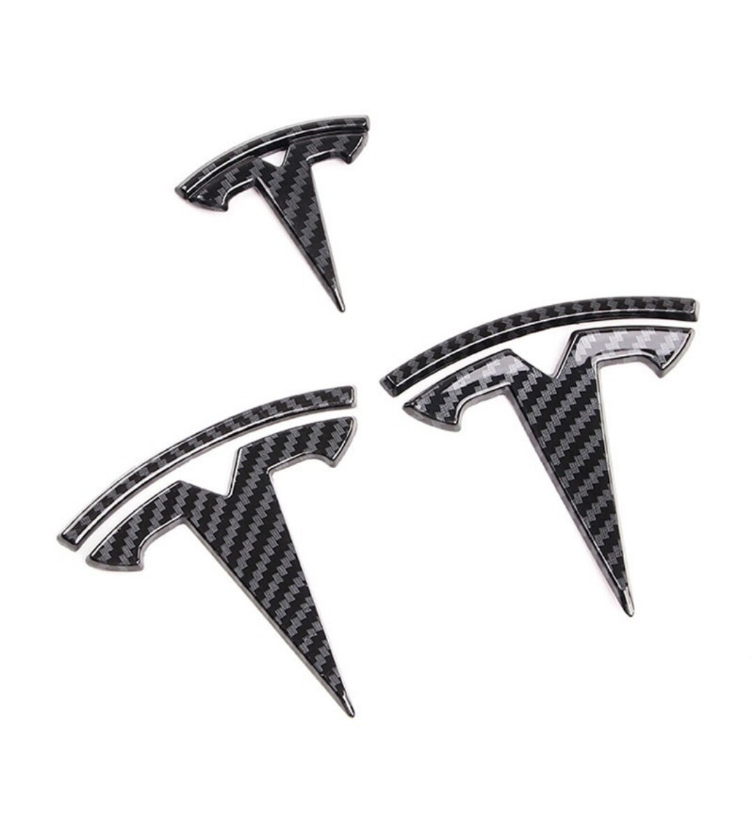 Tesla Model 3 Badge Set - Carbon Fibre