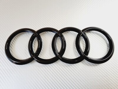 Audi Front Grill Badge - A3 A4 A5 - Gloss Black 273mm
