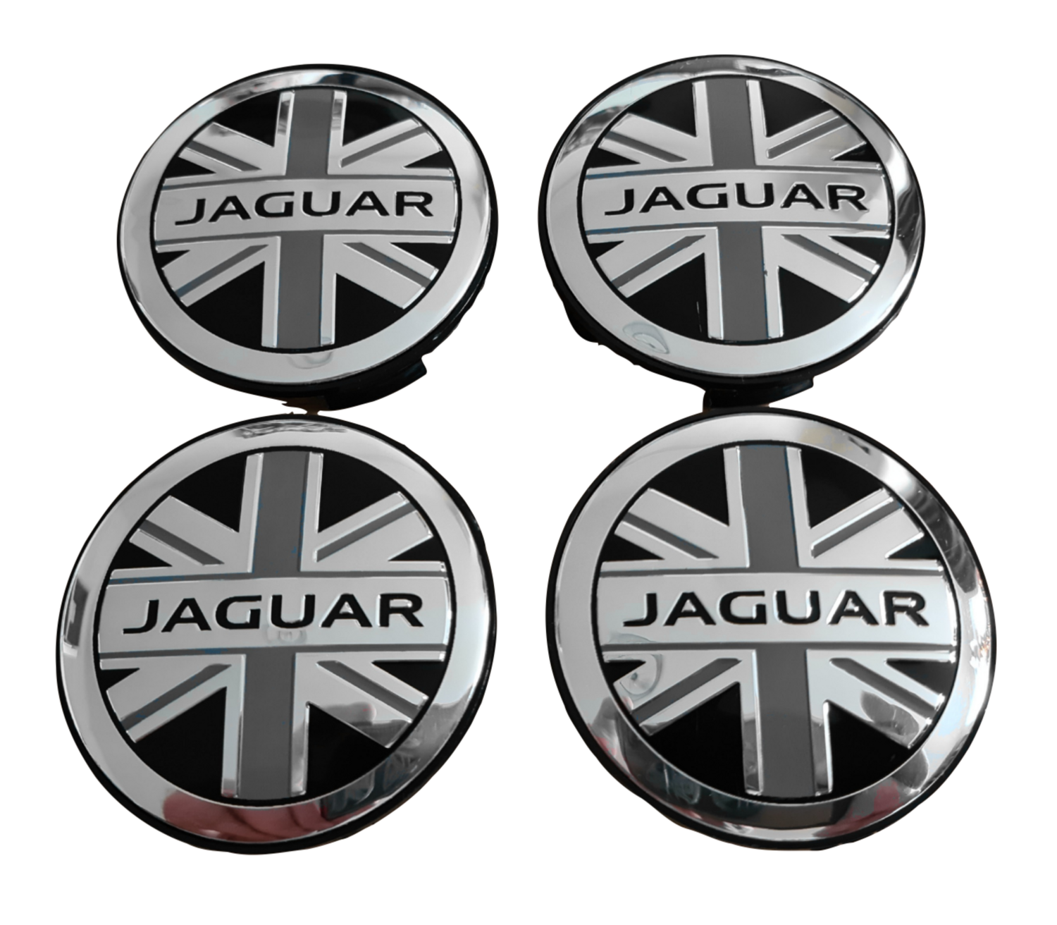 Jaguar Wheel Centre Caps - 58mm - Union Jack