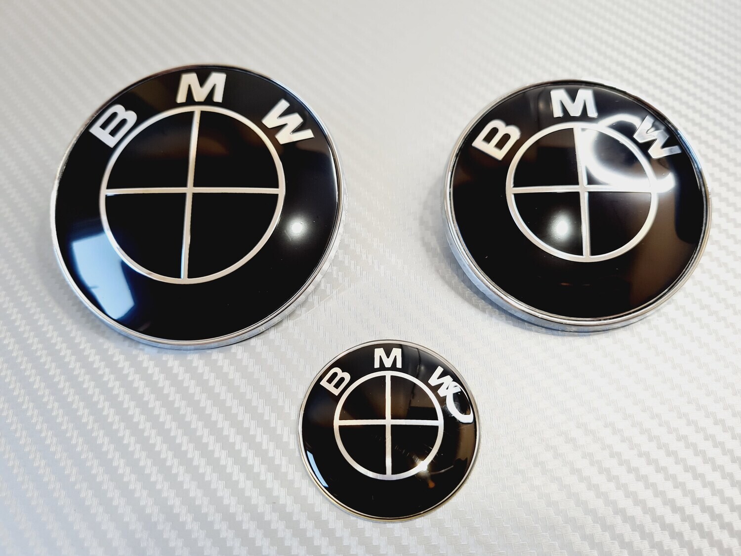 BMW Badges (Set of 3) - Full Black